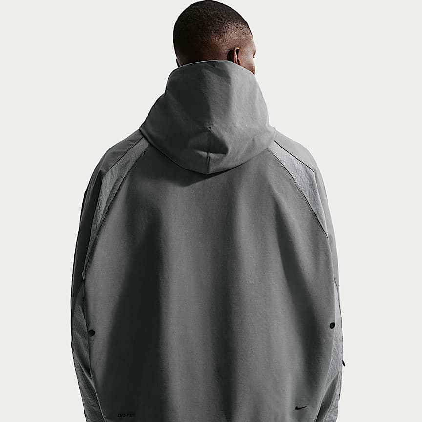 Nike Tech Men's Dri-FIT Shori Knit Utility Hoodie Iron Grey/ Pencil Point/ Black
