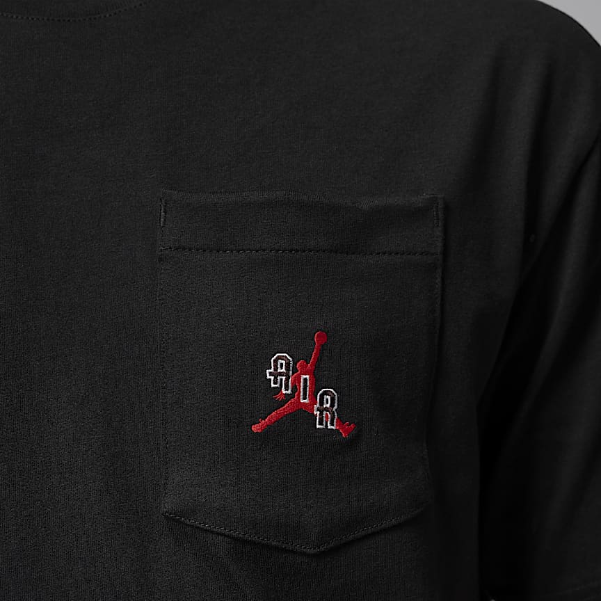 Jordan Men's T-Shirt Black/ Gym Red