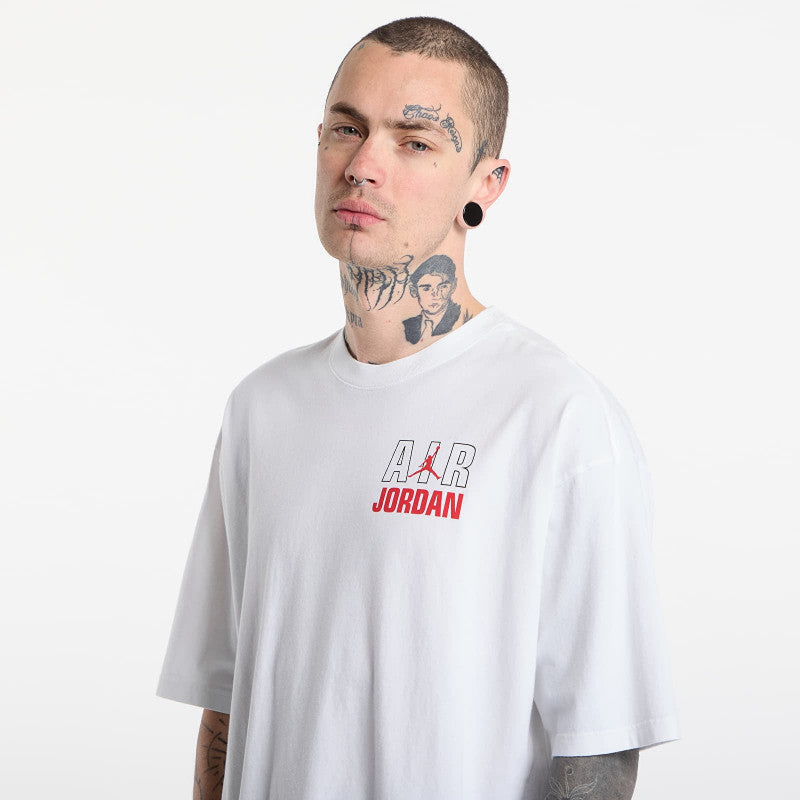 Jordan Flight Men's T-Shirt White/ University Red