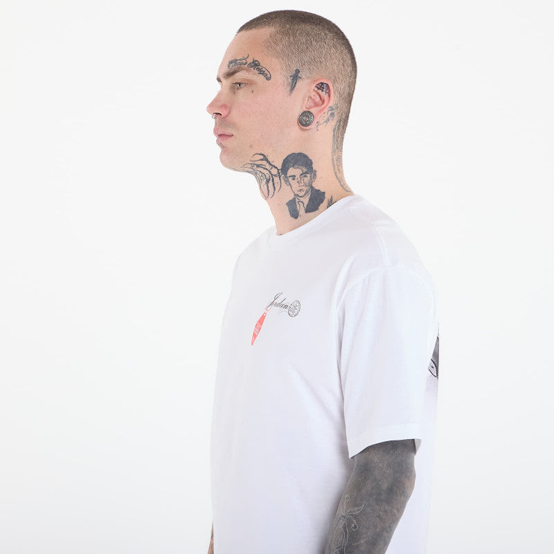 Jordan Men's Graphic T-Shirt White/ Infrared 23