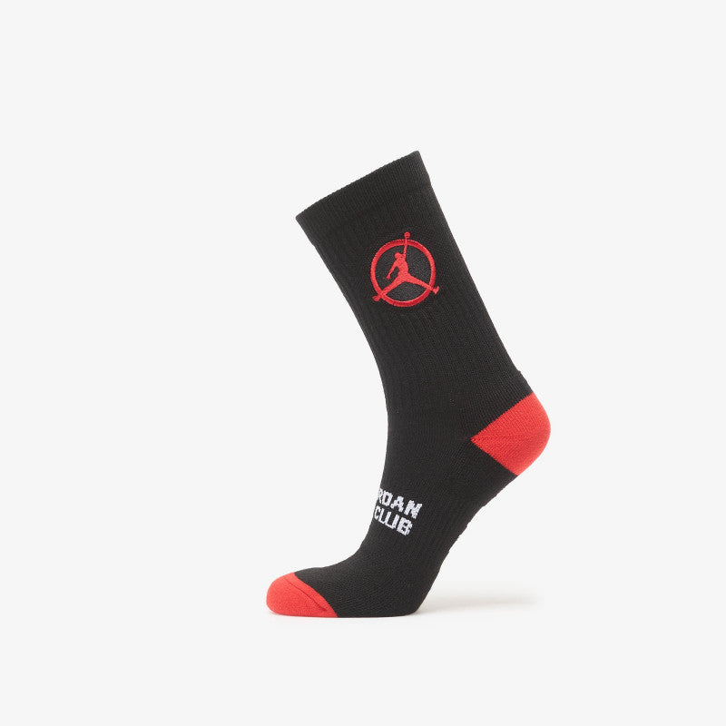 Jordan Flight Club Cushioned Crew Socks Black/ University Red/ University Red