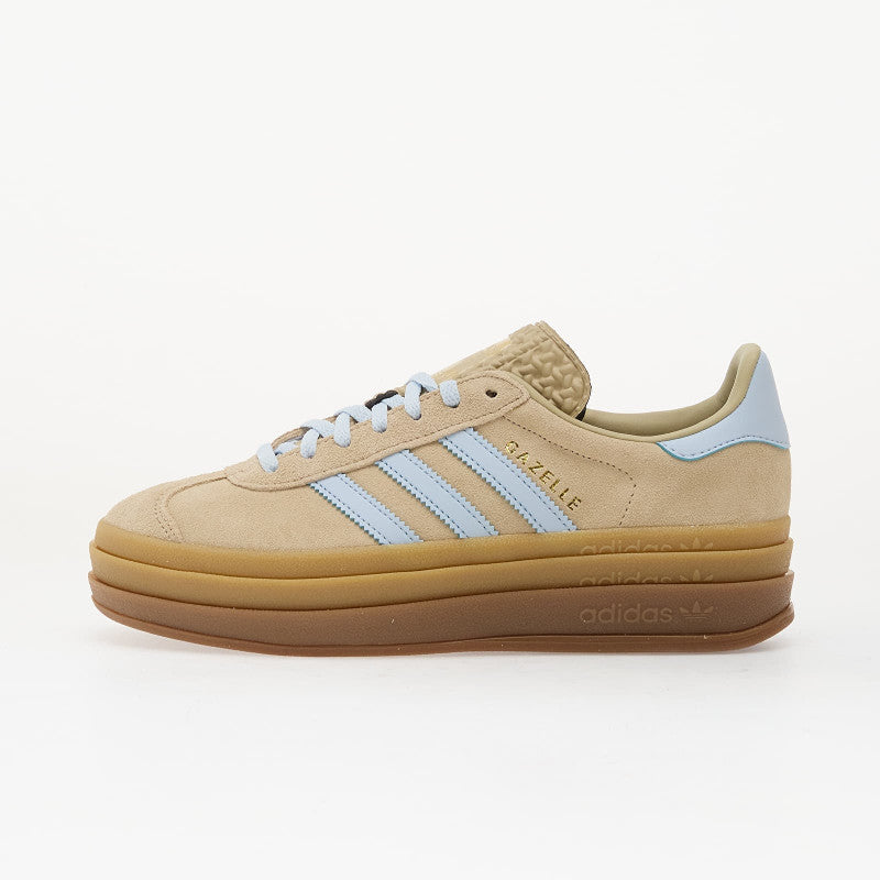 adidas Gazelle Bold Stone Khaki/ Crystal Sky/ Gold Met.