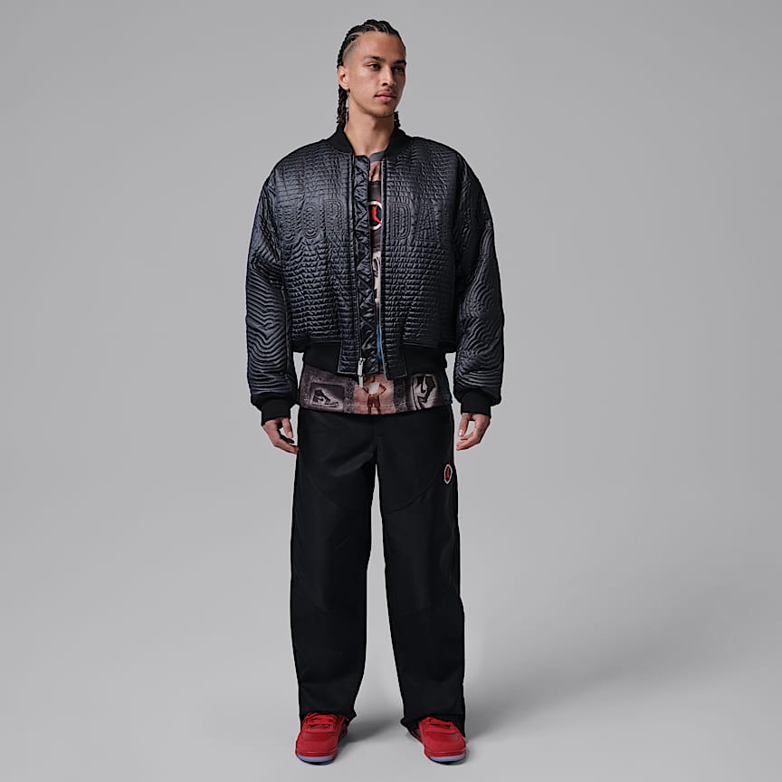 Jordan Flight Men's Nylon Varsity Jacket Black