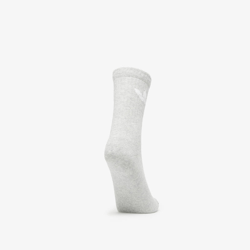 adidas Originals Trefoil Cushion Crew Sock 3-Pack White/ Medium Grey Heather/ Black