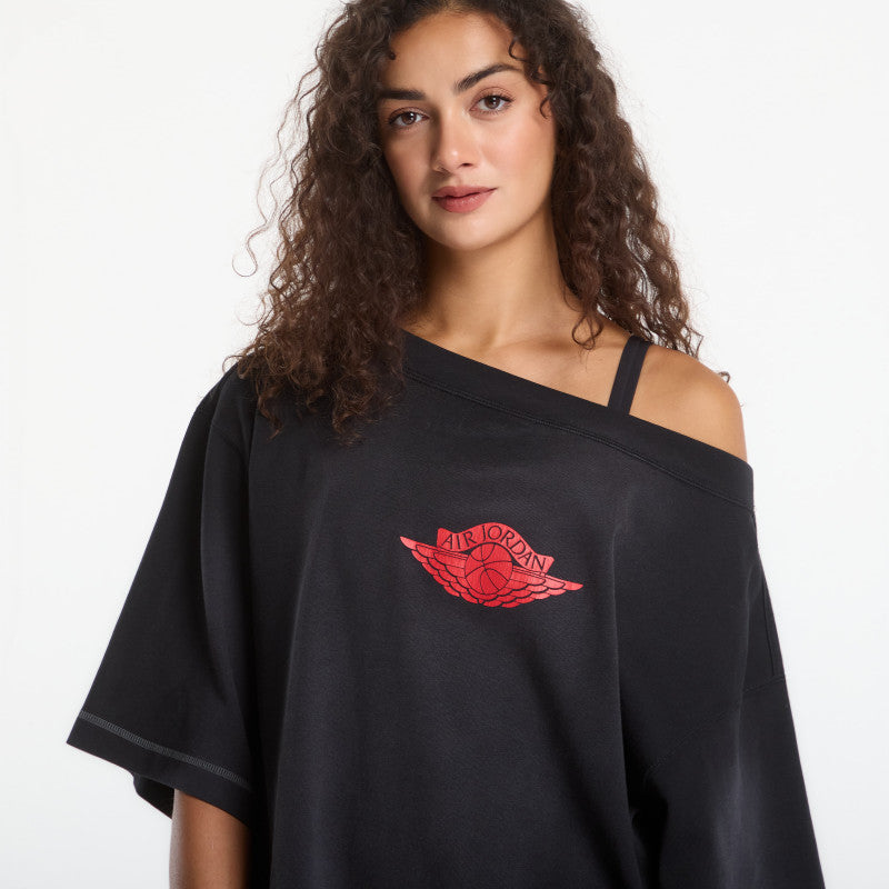 Sukienka Nike Jordan Flight T-Shirt Dress Black/ University Red/ Iron Grey