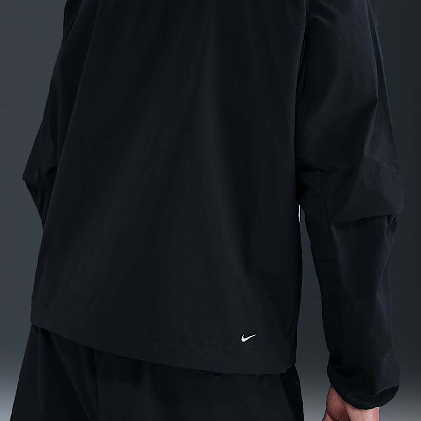 Nike Tech Men's Full-Zip Woven Windrunner Jacket Black