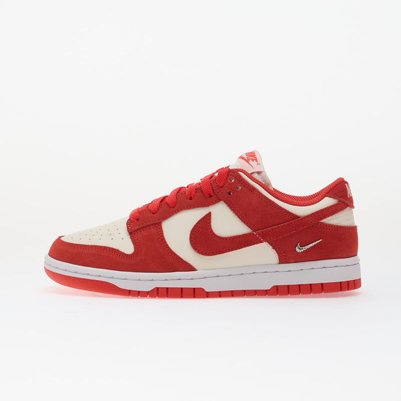 Nike Dunk Low Sail/ Lt Crimson-White-Metallic Silver