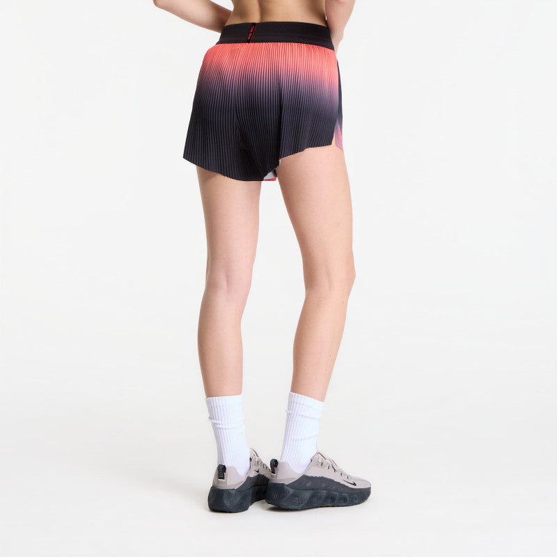 Nike AeroSwift Women's Dri-FIT ADV 3" Brief-Lined Running Shorts Black/ Bright Crimson/ Metallic Silver
