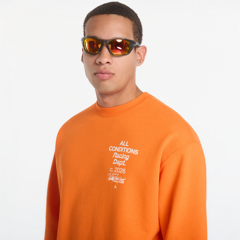 Nike ACG Tuff Fleece Dri-FIT Crew-Neck Sweatshirt Safety Orange/ White