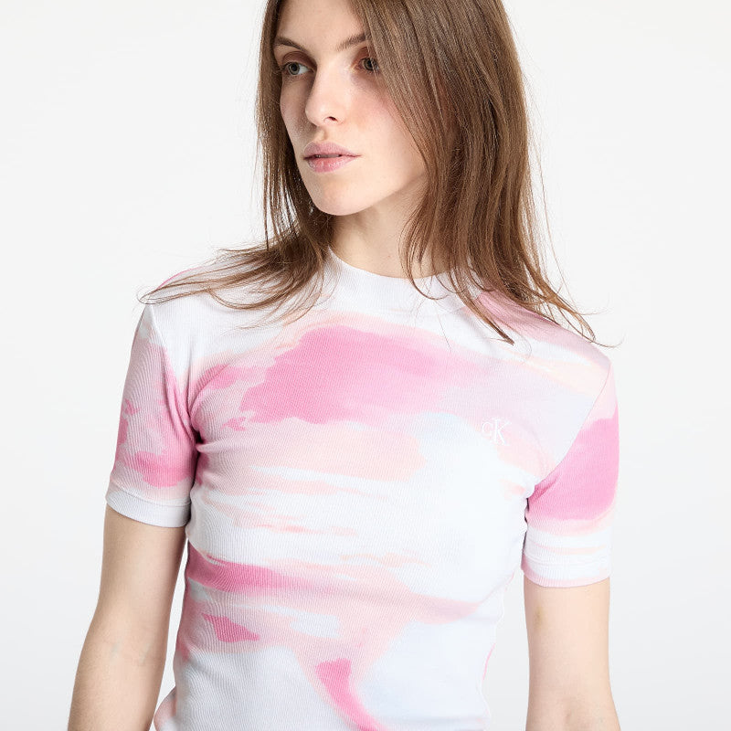 Calvin Klein Jeans Rib Tee White