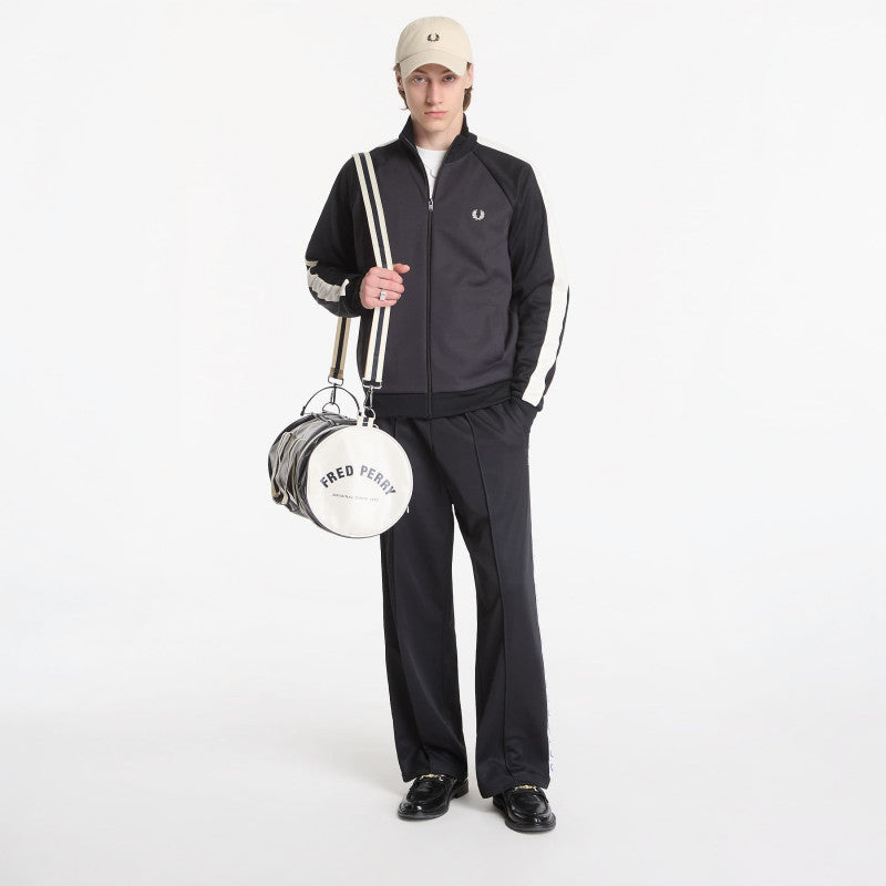 Fred Perry Contrast Sleeve Track Jacket Black