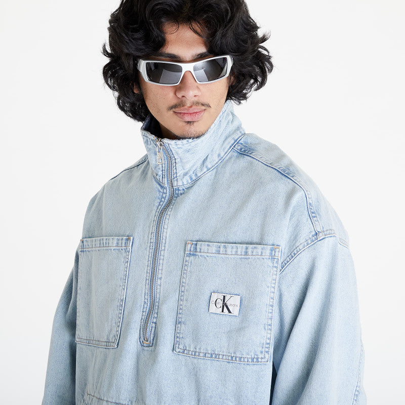 Calvin Klein Jeans Denim Pop Over Jacket Denim Light