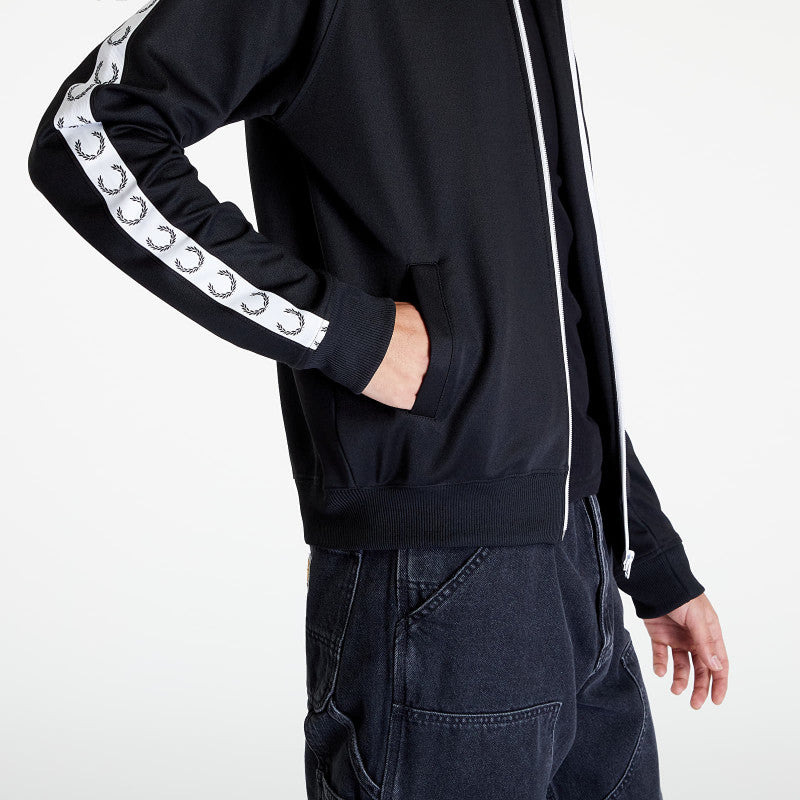 FRED PERRY Taped Track Jacket Black