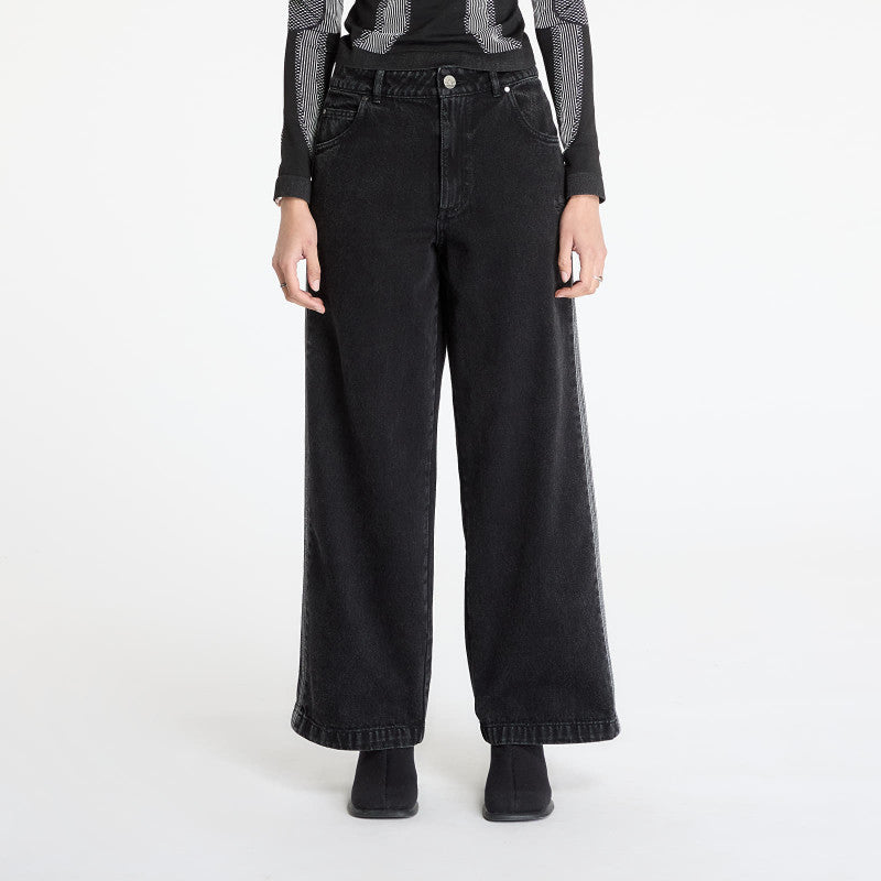 Jeansy adidas Adicolor Denim 3-Stripes Track Pants Black