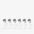 adidas 3-Stripes Crew Socks 6 Pairs White