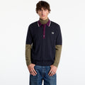FRED PERRY Cable Knit Shirt Navy
