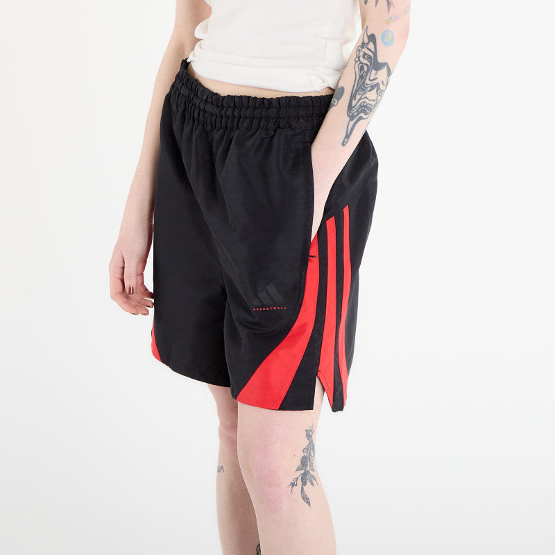 adidas Basketball Woven Shorts Black/ Pure Ruby