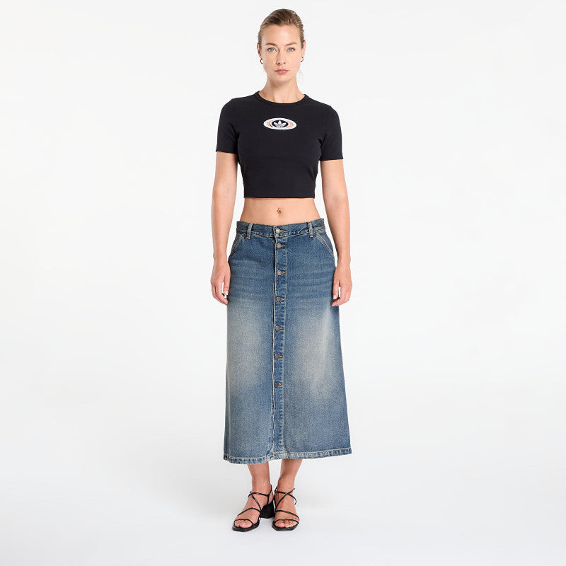 adidas Originals Campus 2000 Back Cut Out Rib T-Shirt Black