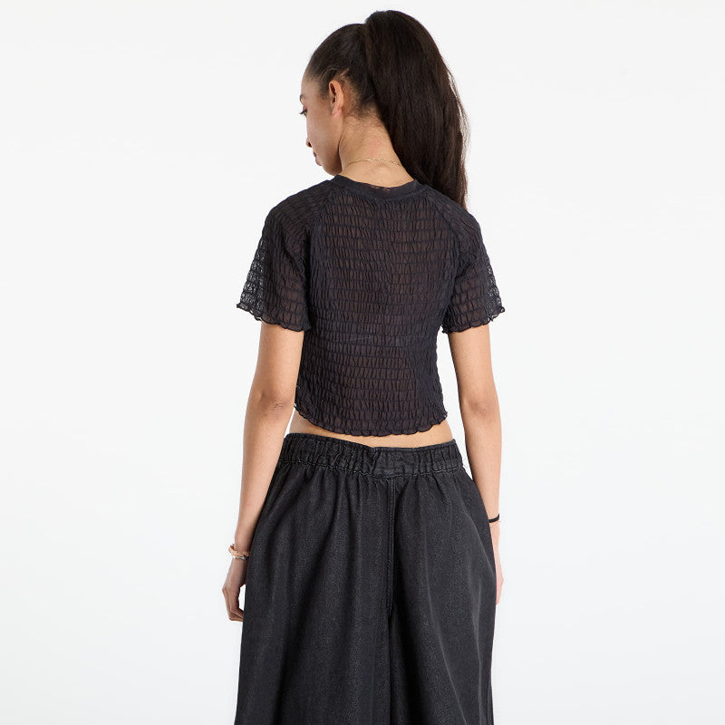 adidas Smocked Cali T-Shirt Black
