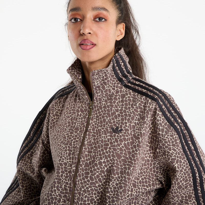 adidas Firebird Oversized Aop Denim Jacket Earth Strata/ Stone Khaki