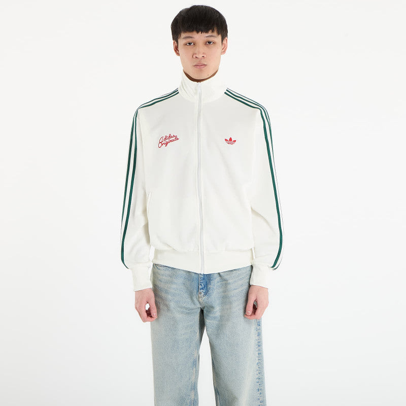 adidas Firebird Roses Track Top Off White/ Collegiate Green