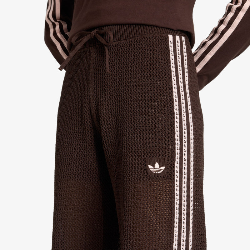 adidas Knitted Crochet Firebird Tracksuit Bottoms Aurora Coffee
