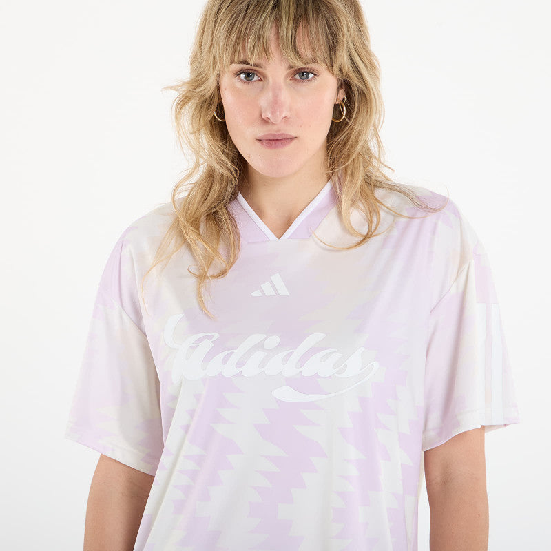 adidas House Of Tiro X Common Goal Jersey T-Shirt Wonder White/ Off White/ Ice Lavender- Multicolor
