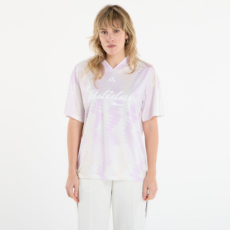 adidas House Of Tiro X Common Goal Jersey T-Shirt Wonder White/ Off White/ Ice Lavender- Multicolor