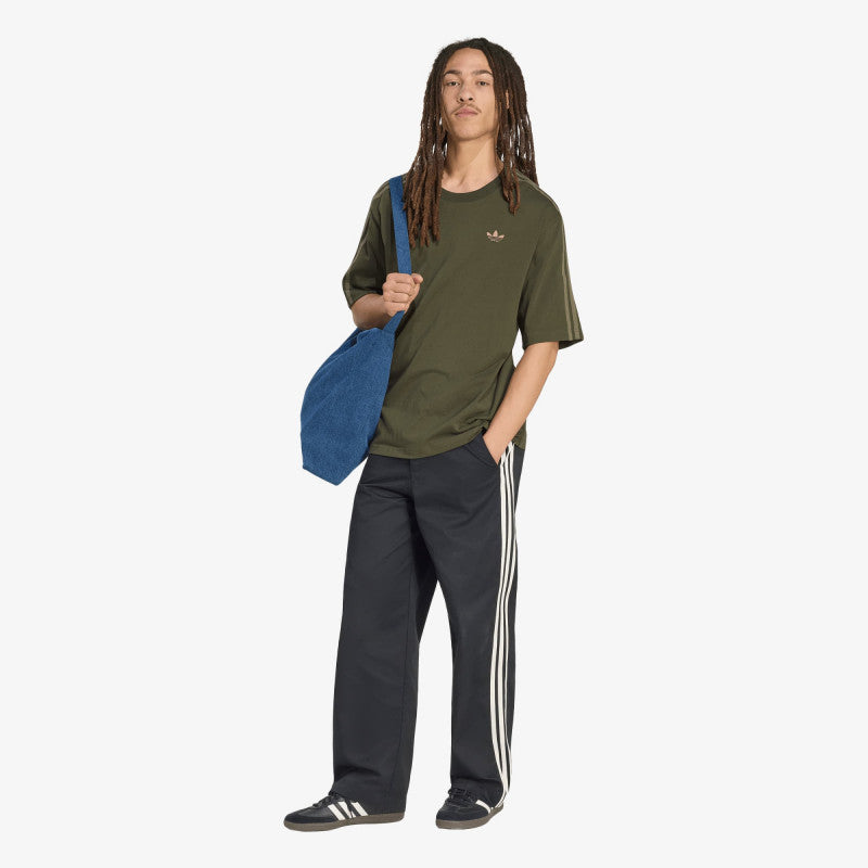 adidas 3 Stripes Pleated Trousers Black