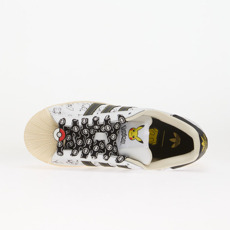 adidas x Pokemon Superstar II (Pikachu) Cloud White/ Core Black/ Gold Metallic 42
