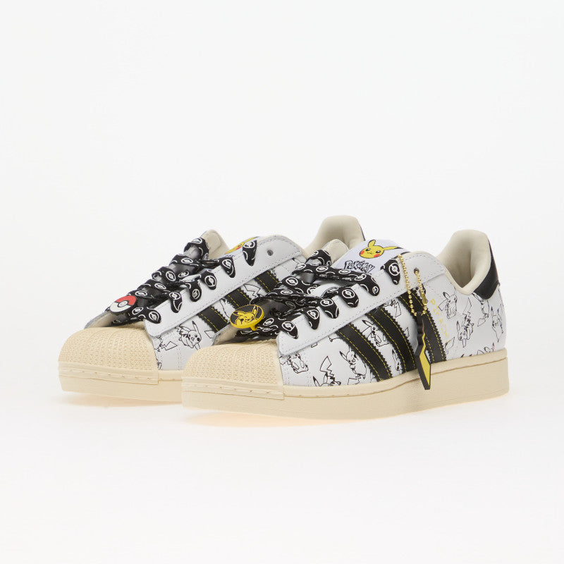 adidas x Pokemon Superstar II (Pikachu) Cloud White/ Core Black/ Gold Metallic 42