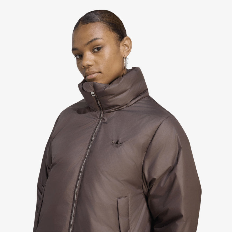 adidas Ess Down Hooded Puffer Jacket Aurora Coffee