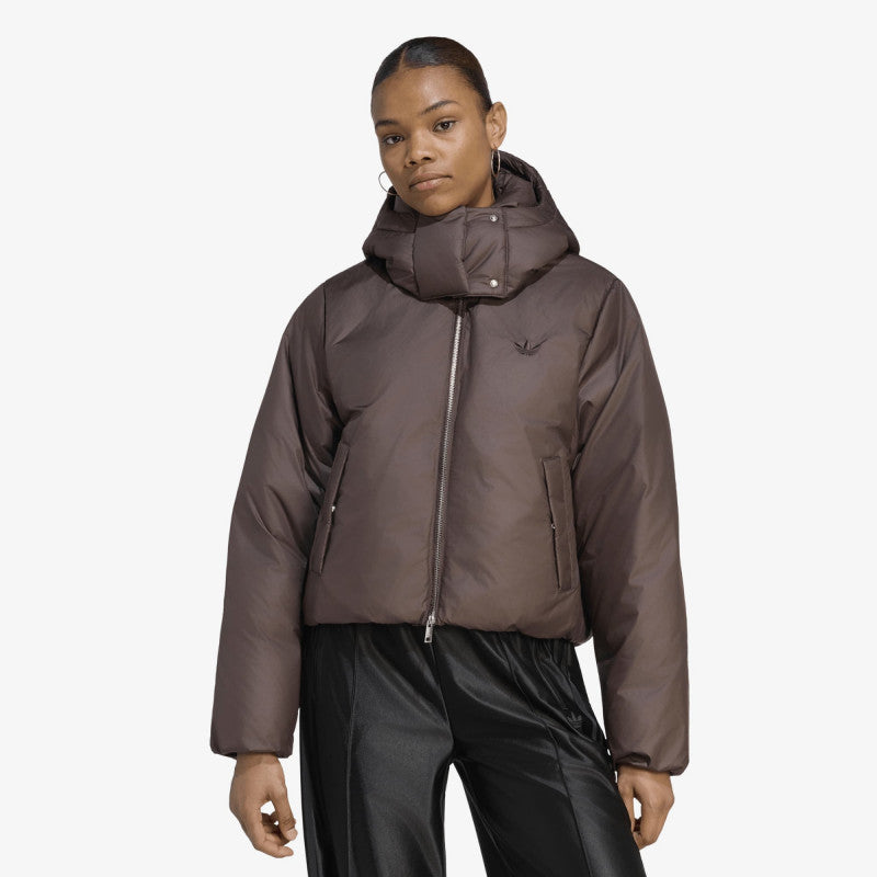 adidas Ess Down Hooded Puffer Jacket Aurora Coffee