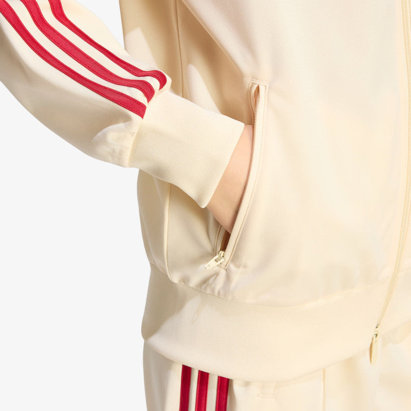 adidas Firebird Track Top Loose Warm Vanilla/ Team Victory Red