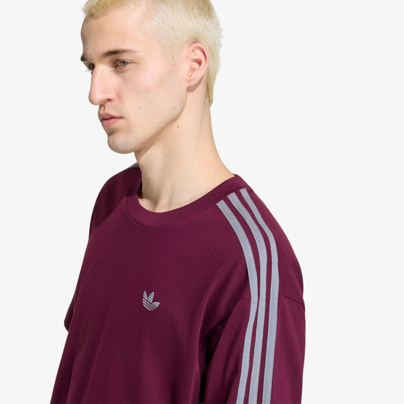 adidas Adicolor 3-stripes Oversized Tee Maroon