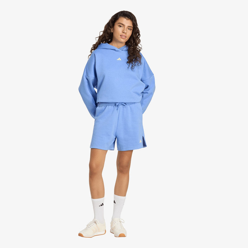 adidas 3 Stripes Studio Hoodie Blue Fusion