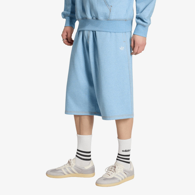 adidas Trefoil Essentials Melange Shorts Knee-lenght Light Blue Mel
