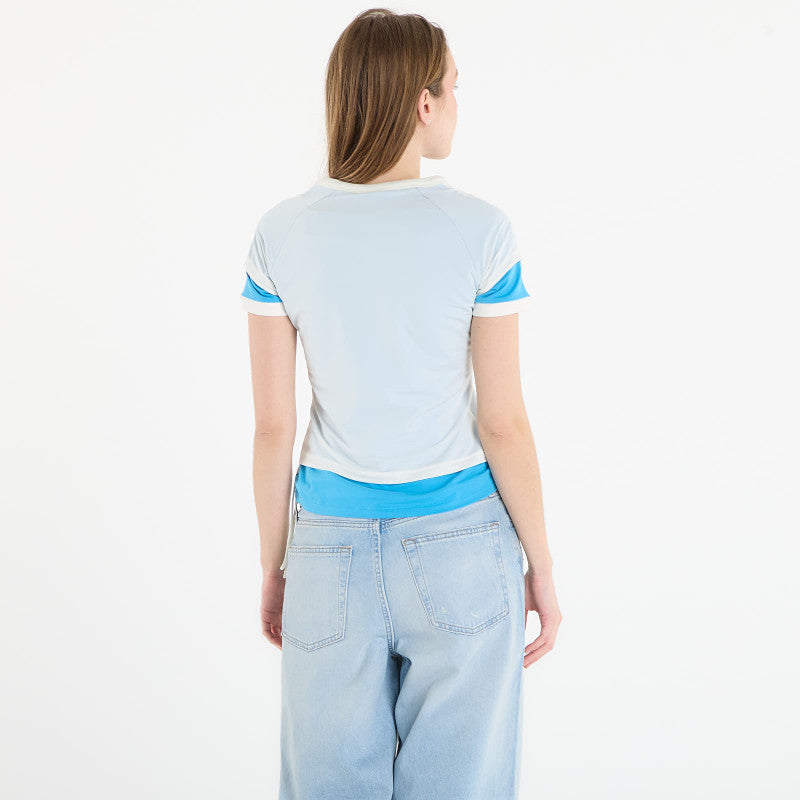 adidas Double Layered Cali T-Shirt Off White/ App Sky Rush