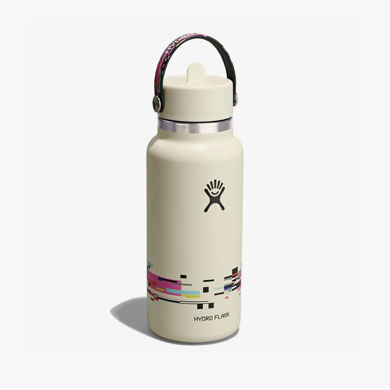 Hydro Flask 946 ml Wide Flex Straw Cap Glitch White