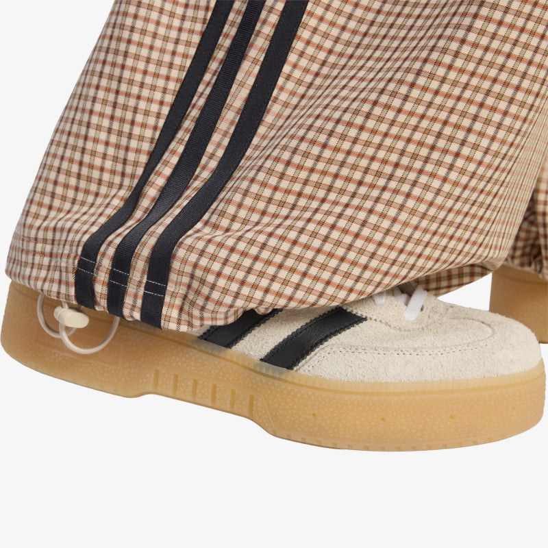 adidas Checks Trouser Loose Crystal Linen/ Aurora Coffee/ Orbit Green