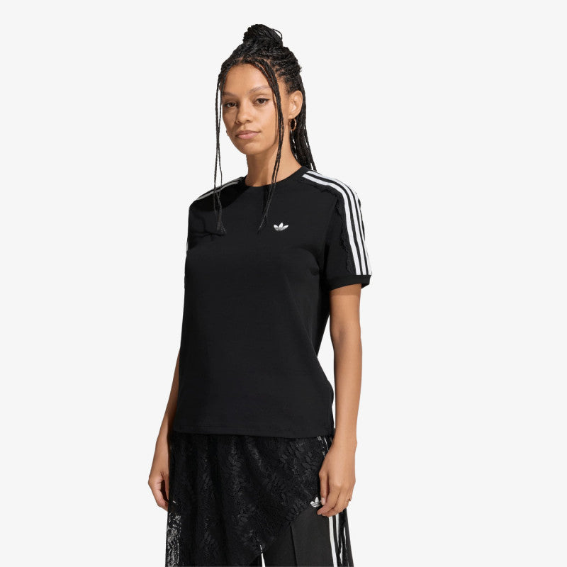 adidas Lace 3 Stripes Tee Black