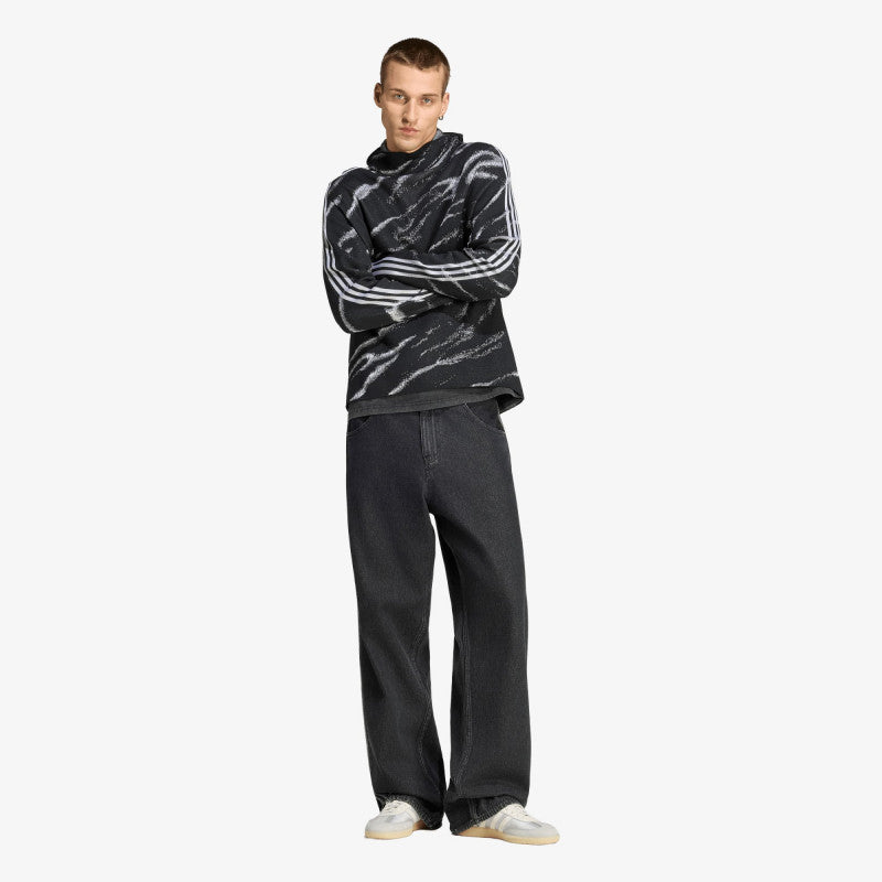 adidas Adilenium 6 Knitted Hoodie Black/ Grey Three