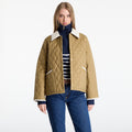 Barbour Icons Cropped Liddesdale Quilted Jacket Sand/ Dress/ Pearl