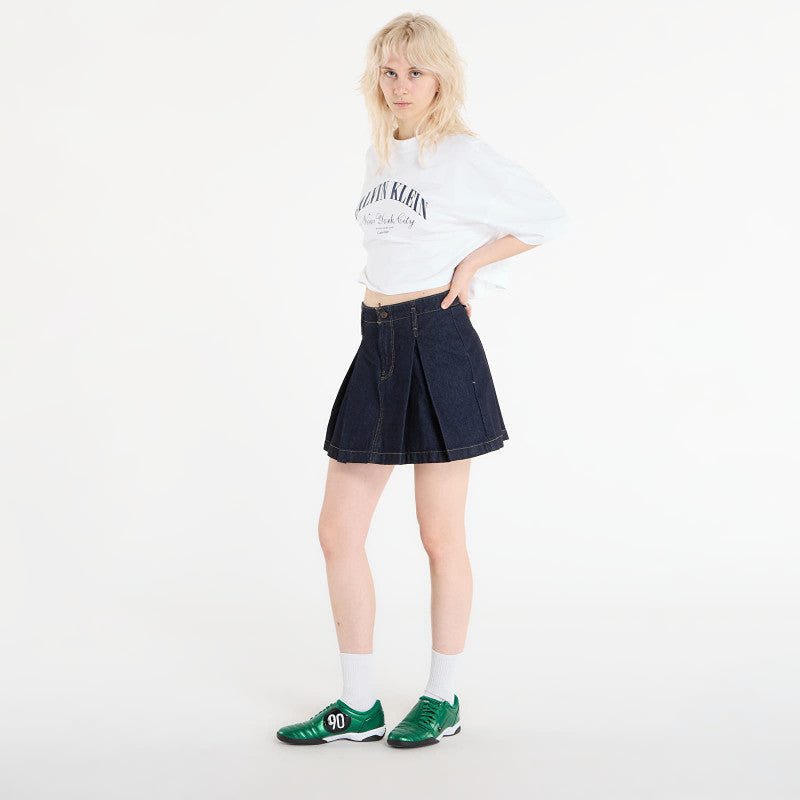 Calvin Klein Jeans Ss Cropped Boxy Heri Tee White