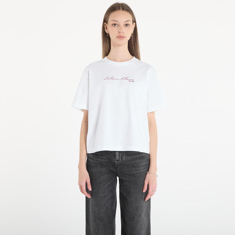 Calvin Klein Jeans Ss Graphic Boxy Tee White