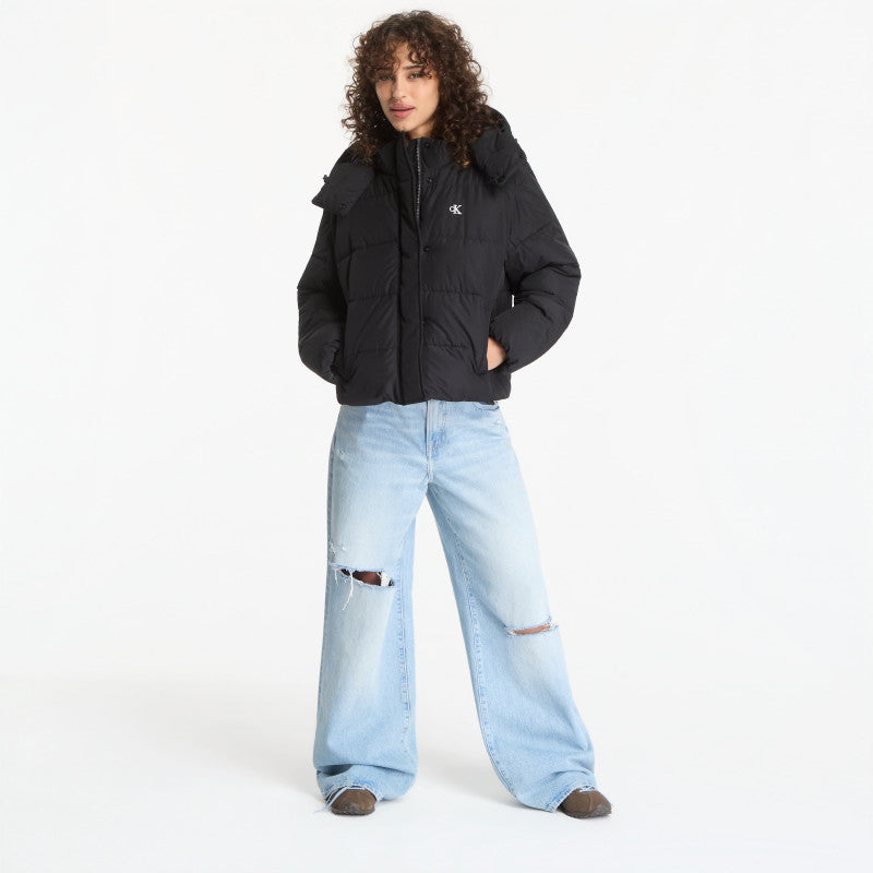 Calvin Klein Jeans Matte Mw Short Puffe Black