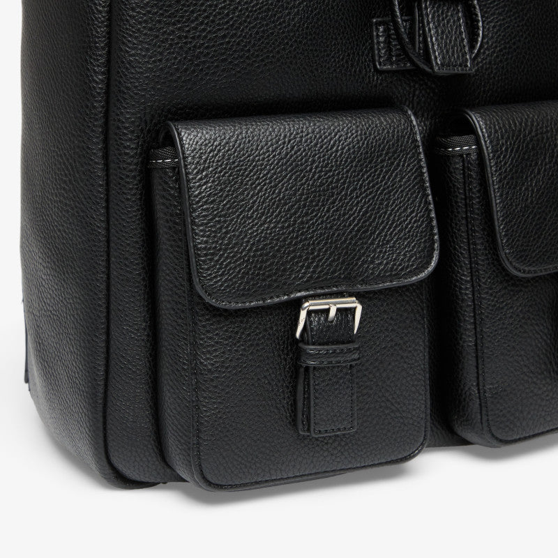 Calvin Klein Bold Pebble Flap Backpack Black