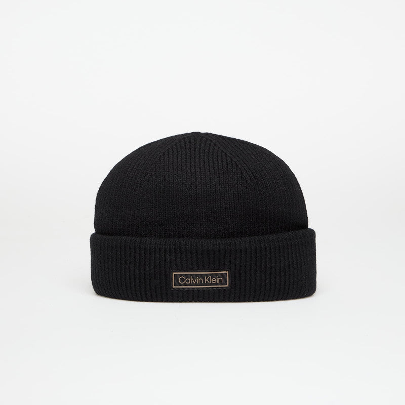 Calvin Klein Patch Chunky Rib Doc Hat Black