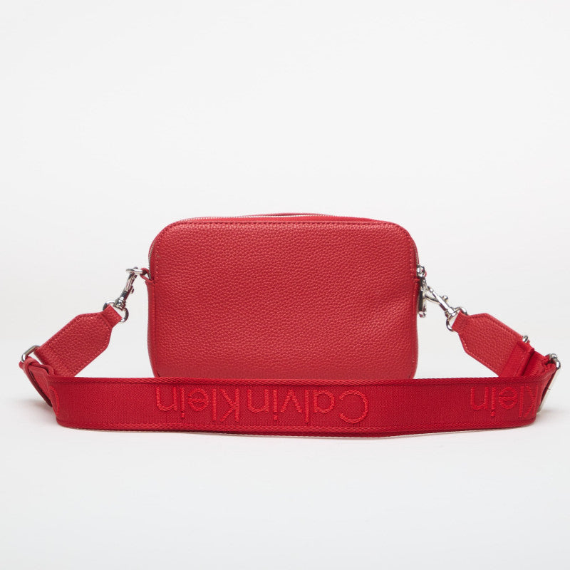 Calvin Klein Webbing 2X Strap Camera Bag Bordeaux Wine
