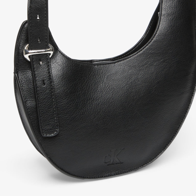 Calvin Klein Asym Buckle Shoulder Bag Black